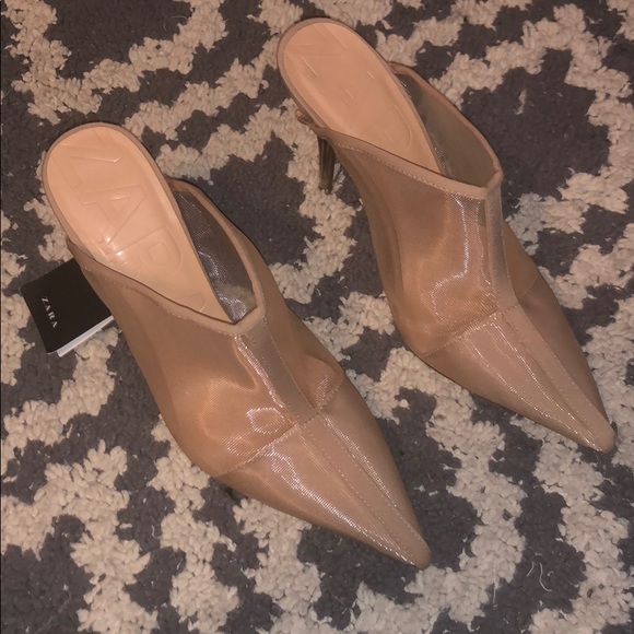 zara mesh mules